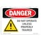 Signmission OSHA, Do Not Operate Unless Properly Trained, 14in X 10in Rigid Plastic, 14" W, 10" H, Landscape OS-DS-P-1014-L-1156 - alternate 1
